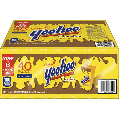 Yoo-hoo Chocolate Drink, Boxes, 40 pk./6.5 fl oz.
